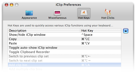 Hotkey Preferences